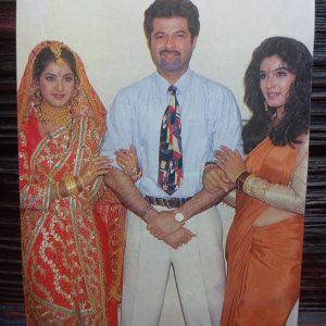 Divya Bharati Anil Kapoor Raveena Tandon * Vintage Bollywood Postcard * (RS) (PC-1860)