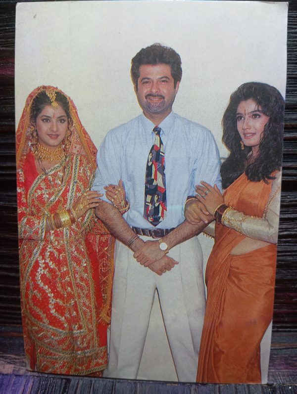 Divya Bharati Anil Kapoor Raveena Tandon * Vintage Bollywood Postcard * (RS) (PC-1860)