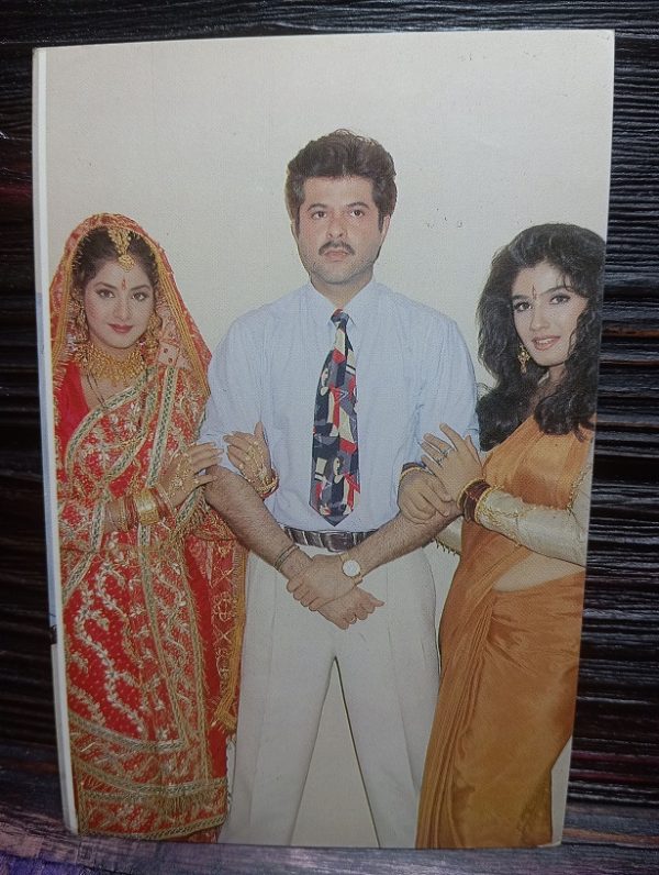 Divya Bharati Anil Kapoor Raveena Tandon * Vintage Bollywood Postcard * (BAP) (2399)
