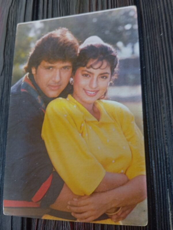 Juhi Chawla Govinda* Vintage Bollywood Postcard * (Pooran) (3834)