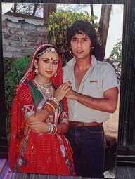 Poonam Dhillon Kumar Gaurav * Vintage Bollywood Postcard * (BAP) (4)