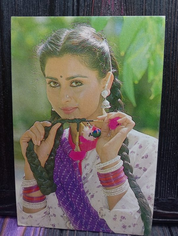 Poonam Dhillon * Vintage Bollywood Postcard * (RUBY) (29)