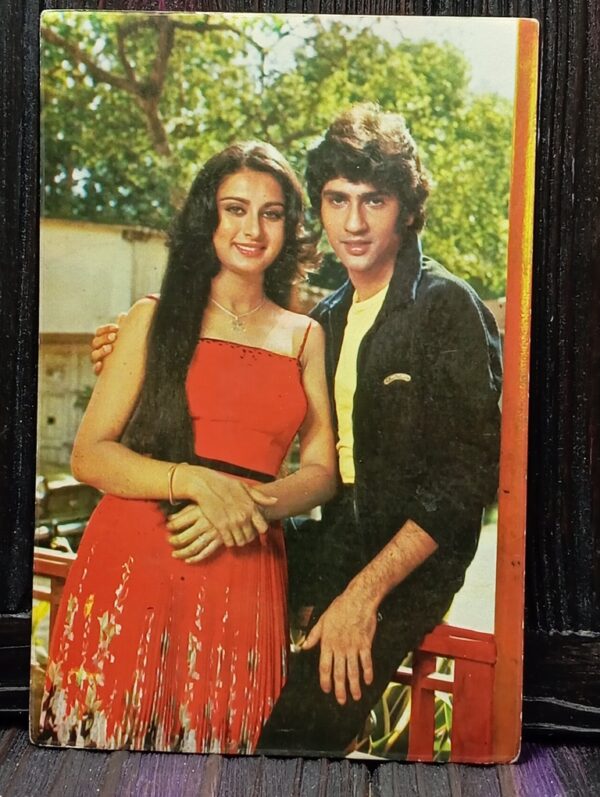 Poonam Dhillon Kumar Gaurav * Vintage Bollywood Postcard * (Venus) (F214)