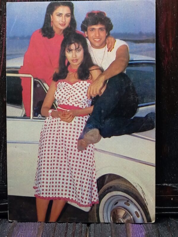 Poonam Dhillon Govinda Kimi Katkar * Vintage Bollywood Postcard * (RC) (WN)