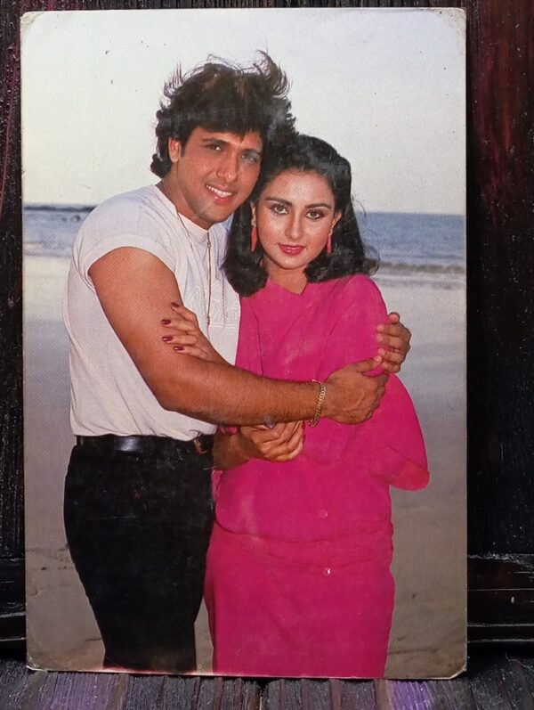 Poonam Dhillon Govinda * Vintage Bollywood Postcard * (BAP) (812)