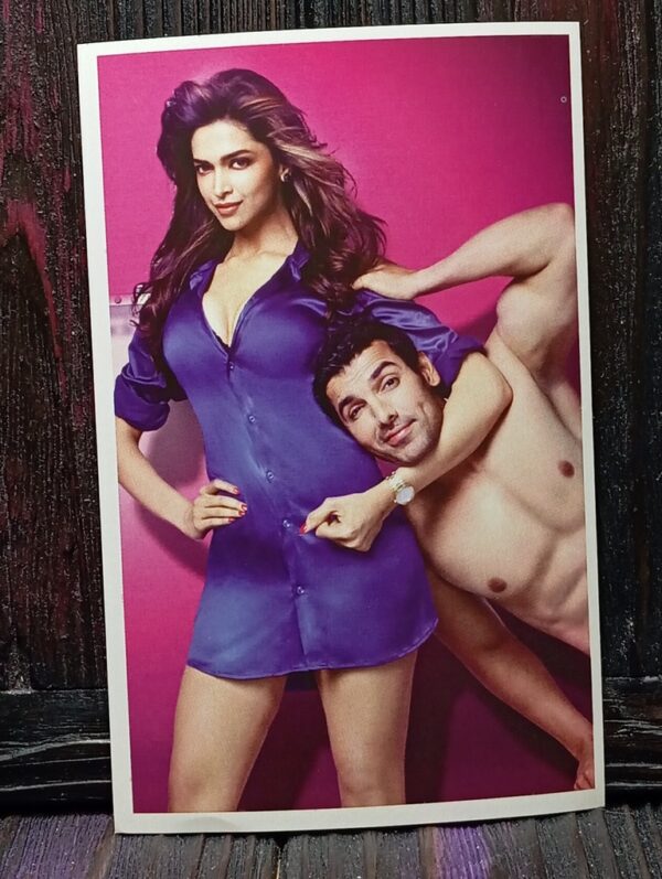 Deepika Padukone John Abraham * Vintage Bollywood Postcard * (Twins) (WN)