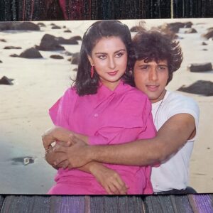 Poonam Dhillon Govinda * Vintage Bollywood Postcard * (Venus) (F164)