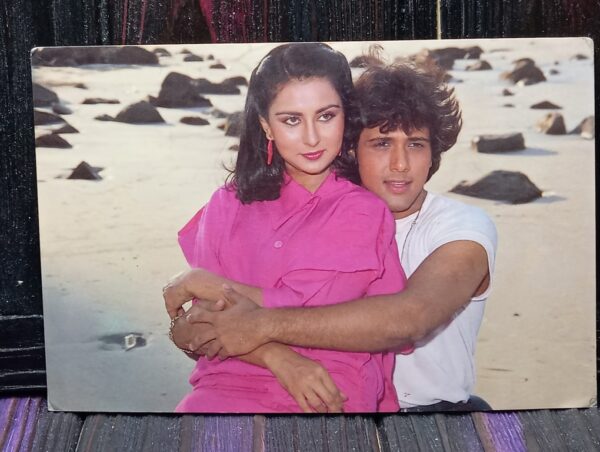 Poonam Dhillon Govinda * Vintage Bollywood Postcard * (Venus) (F164)