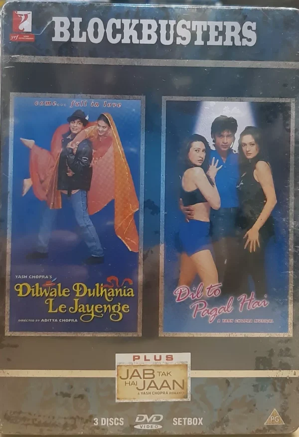 Blockbusters 3 Movies Steelbox Set Bollywood Hindi Dvd