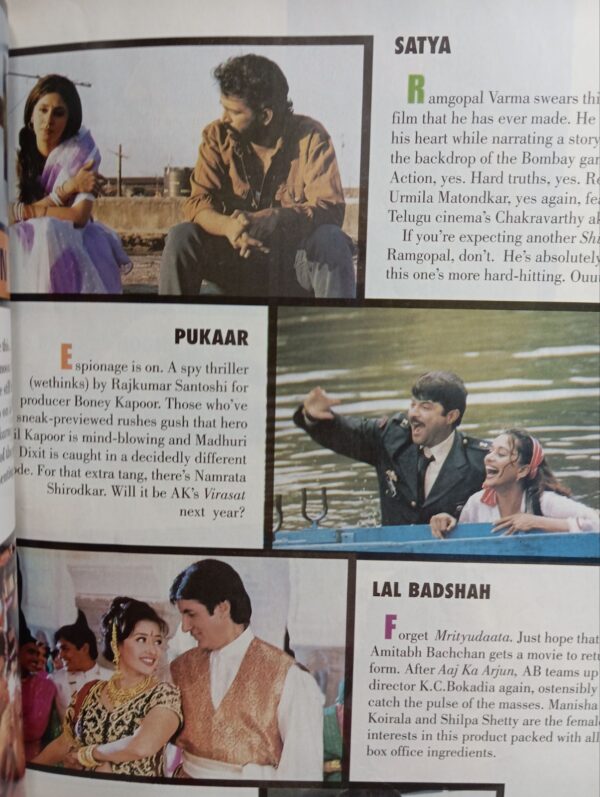 INDIA FILMFARE magazine COLLECTOR'S EDITION JAN 1998 - Image 5
