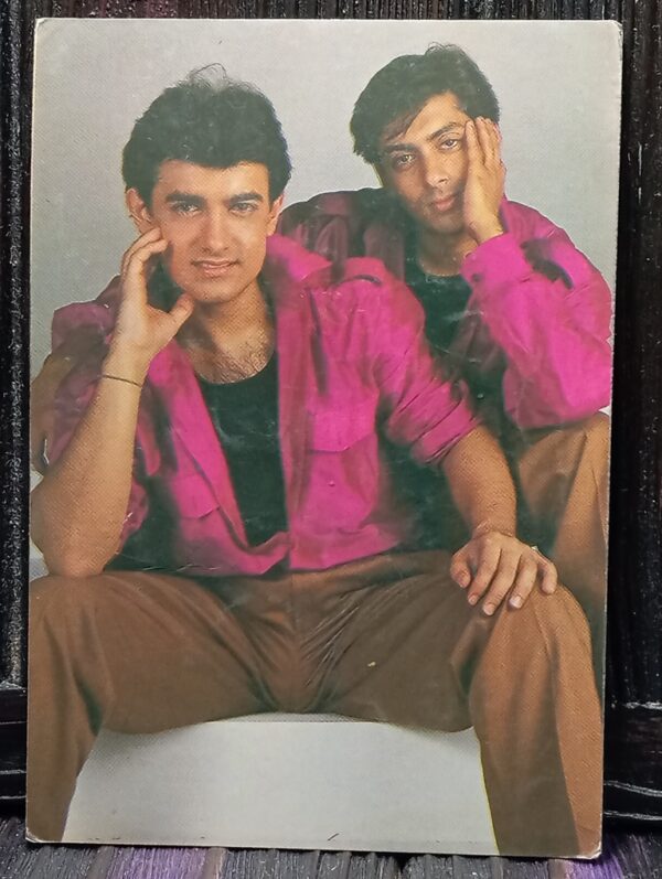 Aamir Khan Salman Khan * Vintage Bollywood Postcard * (PC) (PC-1272)