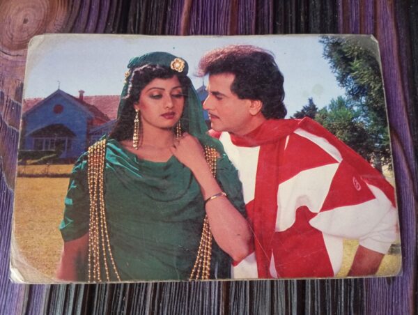 Sridevi Jeetendra * Vintage Bollywood Postcard * (BAP) (819)