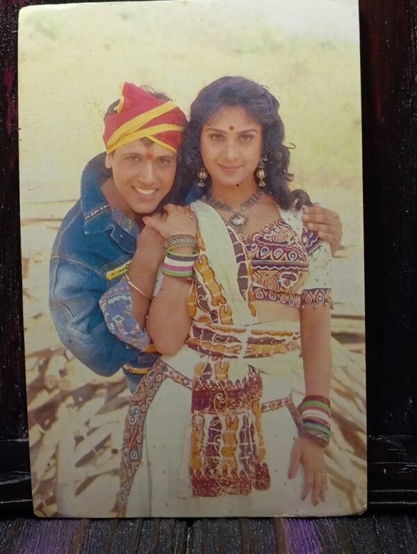 Meenakshi Seshadri Govinda* Vintage Bollywood Postcard * (Ruby) (782)