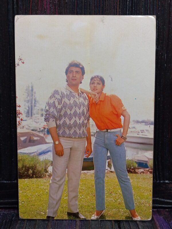 Sridevi Rishi Kapoor * Vintage Bollywood Postcard * (BAP) (1279)