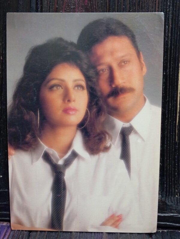 Sridevi Jackie Shroff * Vintage Bollywood Postcard * (PC) (PC-1641)
