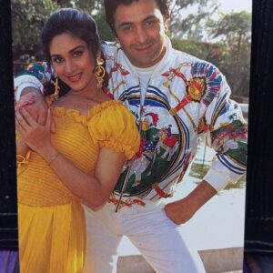Meenakshi Seshadri Rishi Kapoor * Vintage Bollywood Postcard * (Dawn) (PC-652)