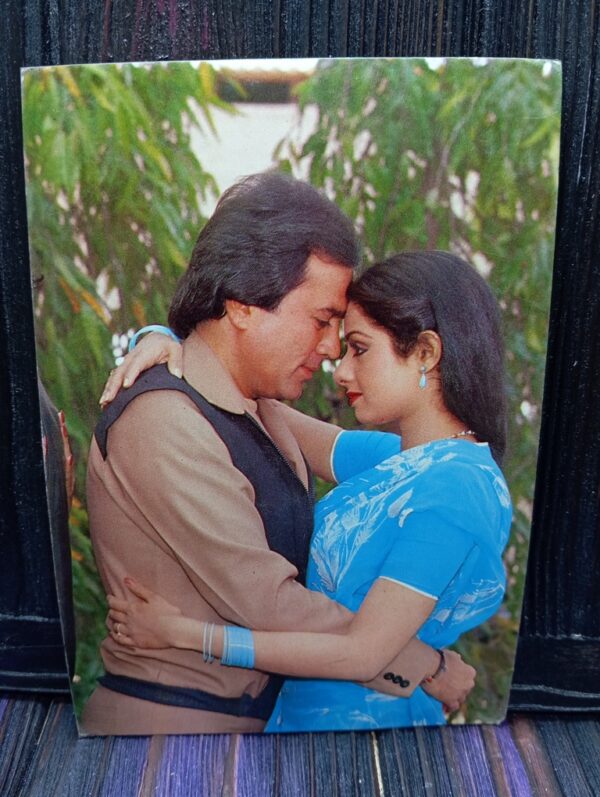 Sridevi Rajesh Khanna * Vintage Bollywood Postcard * (BAP) (330)