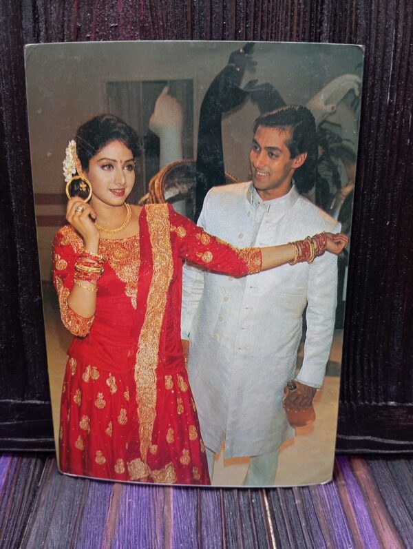 Sridevi Salman Khan * Vintage Bollywood Postcard * (RS) (PC-1708)