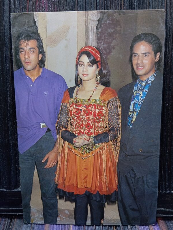 Sridevi Sanjay Dutt * Vintage Bollywood Postcard * (BAP) (1989)