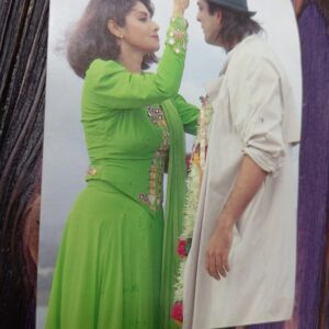 Sridevi Sanjay Dutt * Vintage Bollywood Postcard * (PS) (PC-2384)
