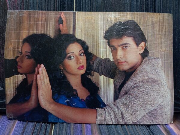 Sridevi Aamir Khan * Vintage Bollywood Postcard * (BAP) (WN)