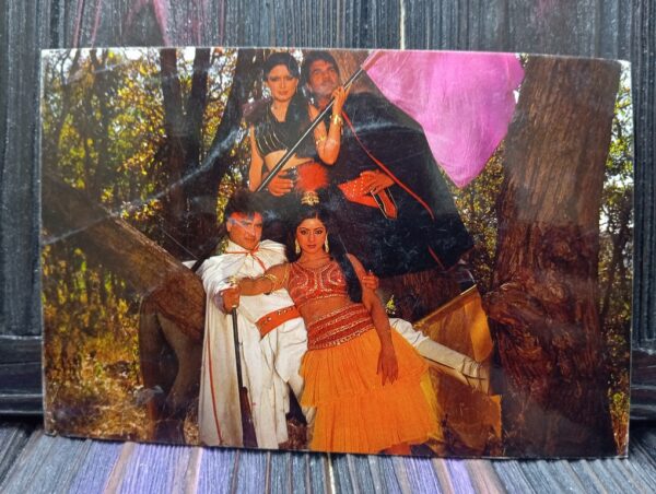 Sridevi Jeetendra Dharmendra Parveen Babi * Vintage Bollywood Postcard * (BAP) (436)