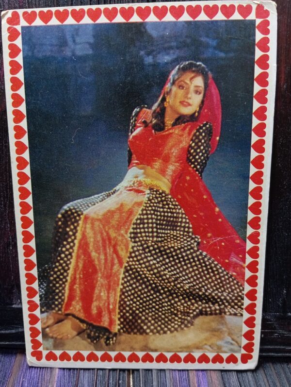 Divya Bharati* Vintage Bollywood Postcard * (Jain) (4876)