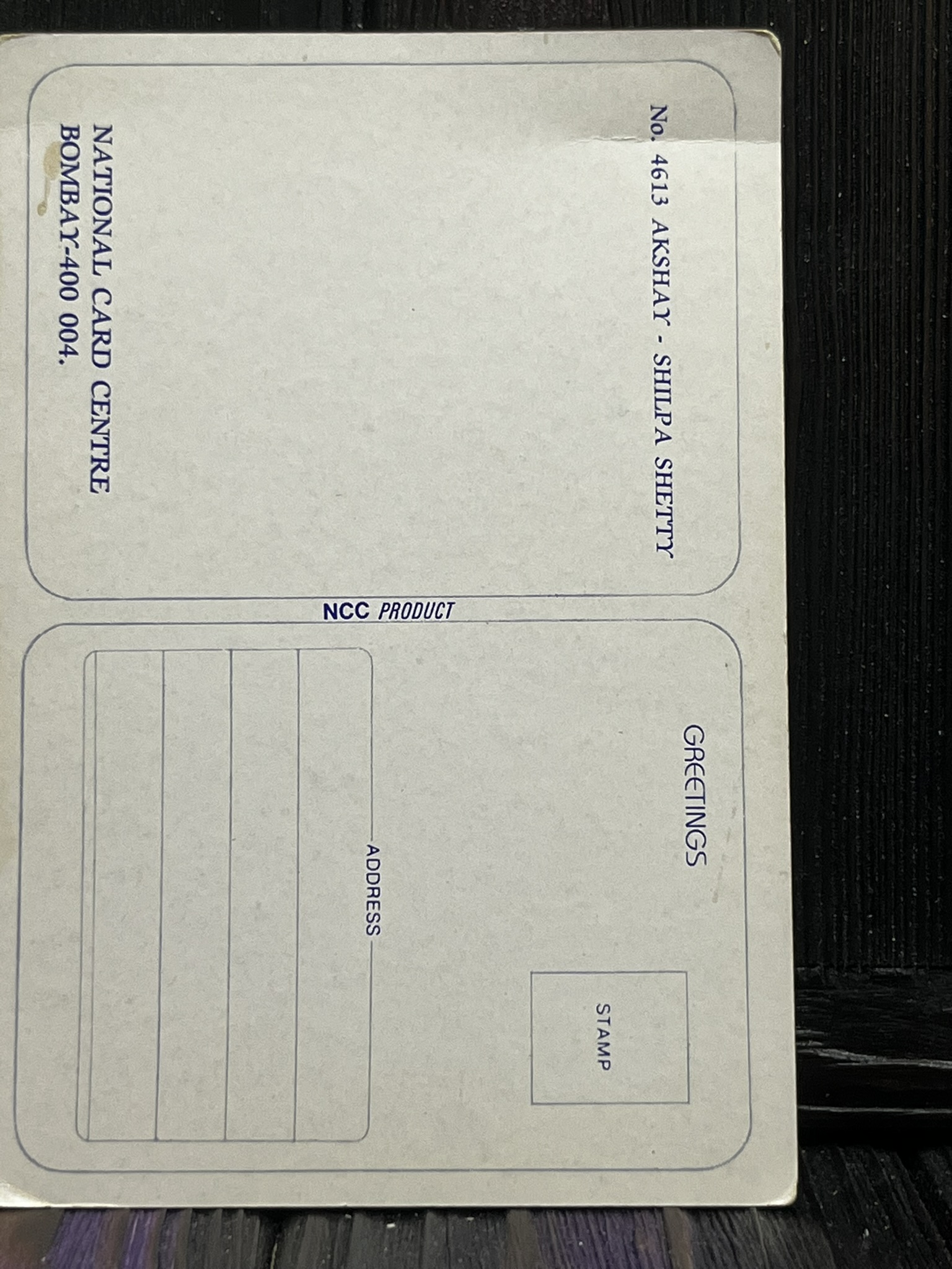 Shilpa Shetty Akshay Kumar * Vintage Bollywood Postcard * (NCC) (4613) - Image 2