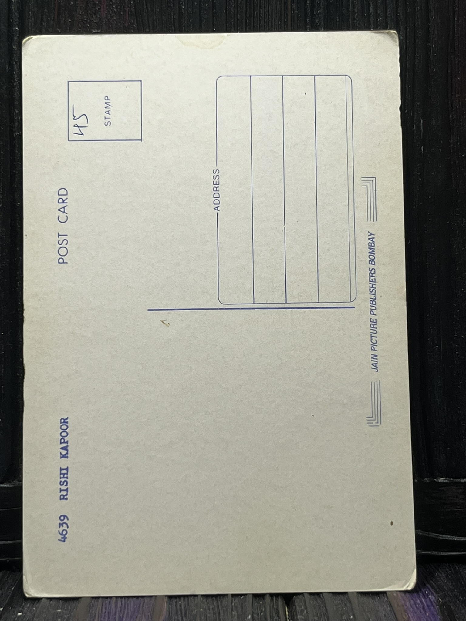 Rishi Kapoor * Vintage Bollywood Postcard * (Jain) (4639) - Image 2