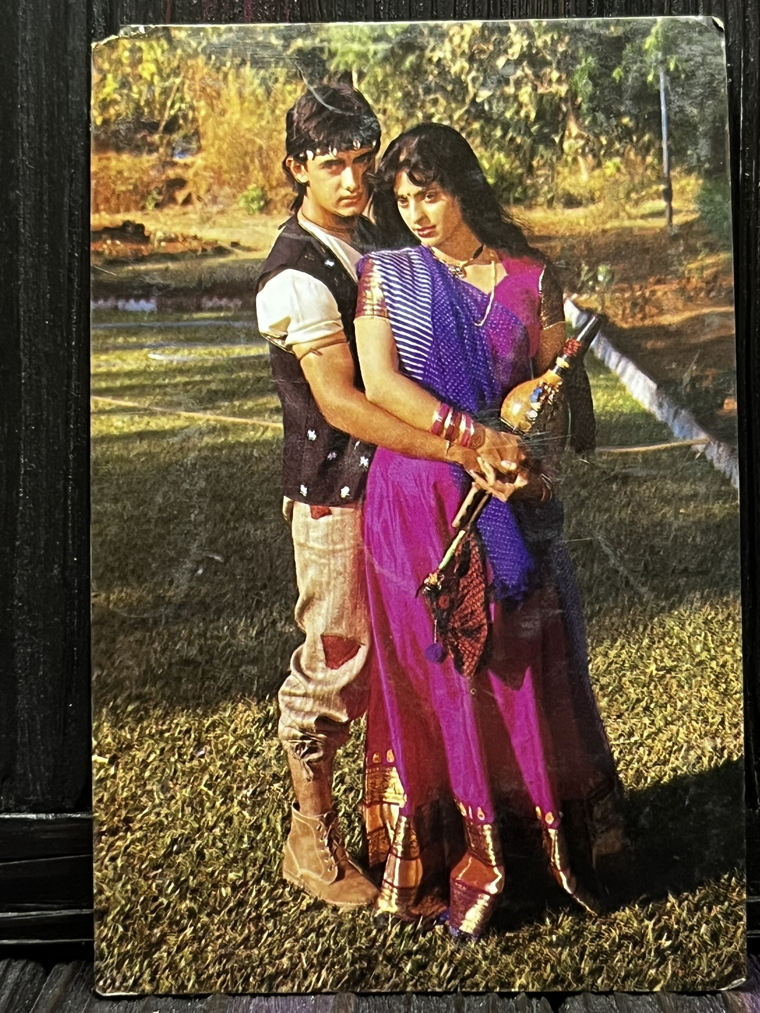 Juhi Chawla Aamir Khan * Vintage Bollywood Postcard * (Venus) (460)