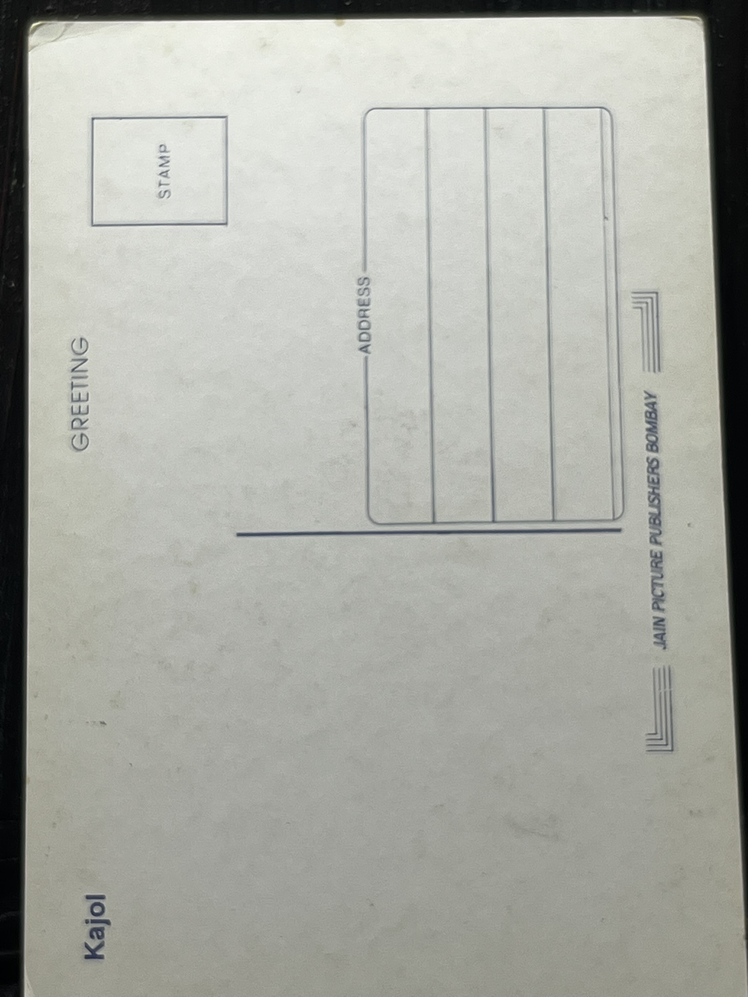 Kajol Devgn * Vintage Bollywood Postcard * (Jain) (WN) - Image 2