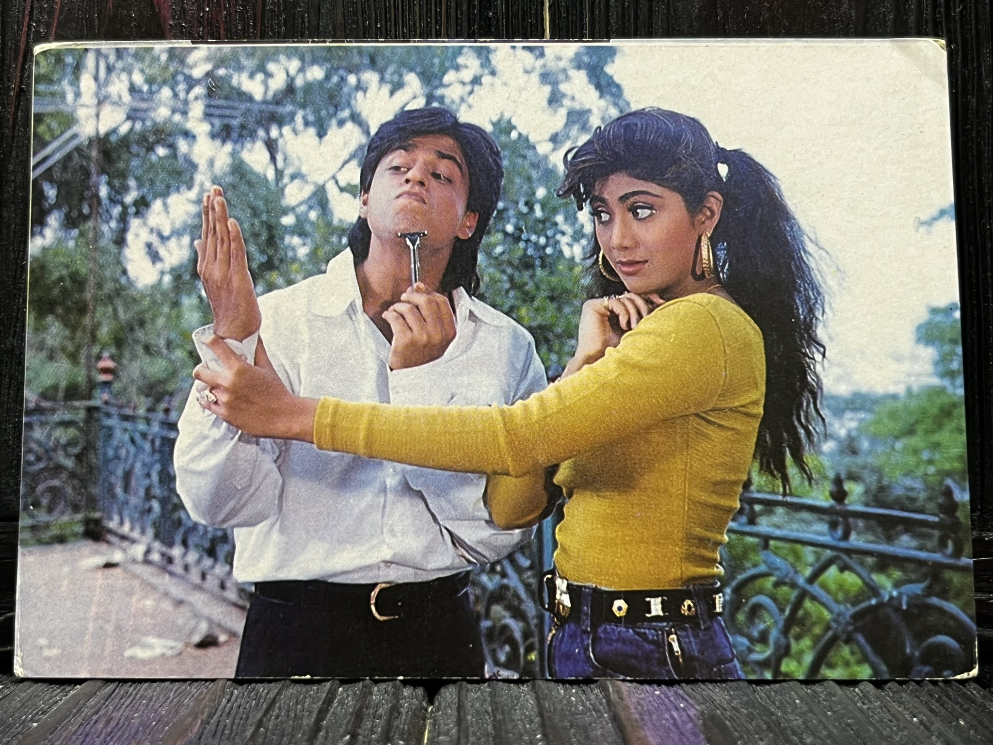 Shilpa Shetty Shahrukh Khan * Vintage Bollywood Postcard * (Jain) (5185)