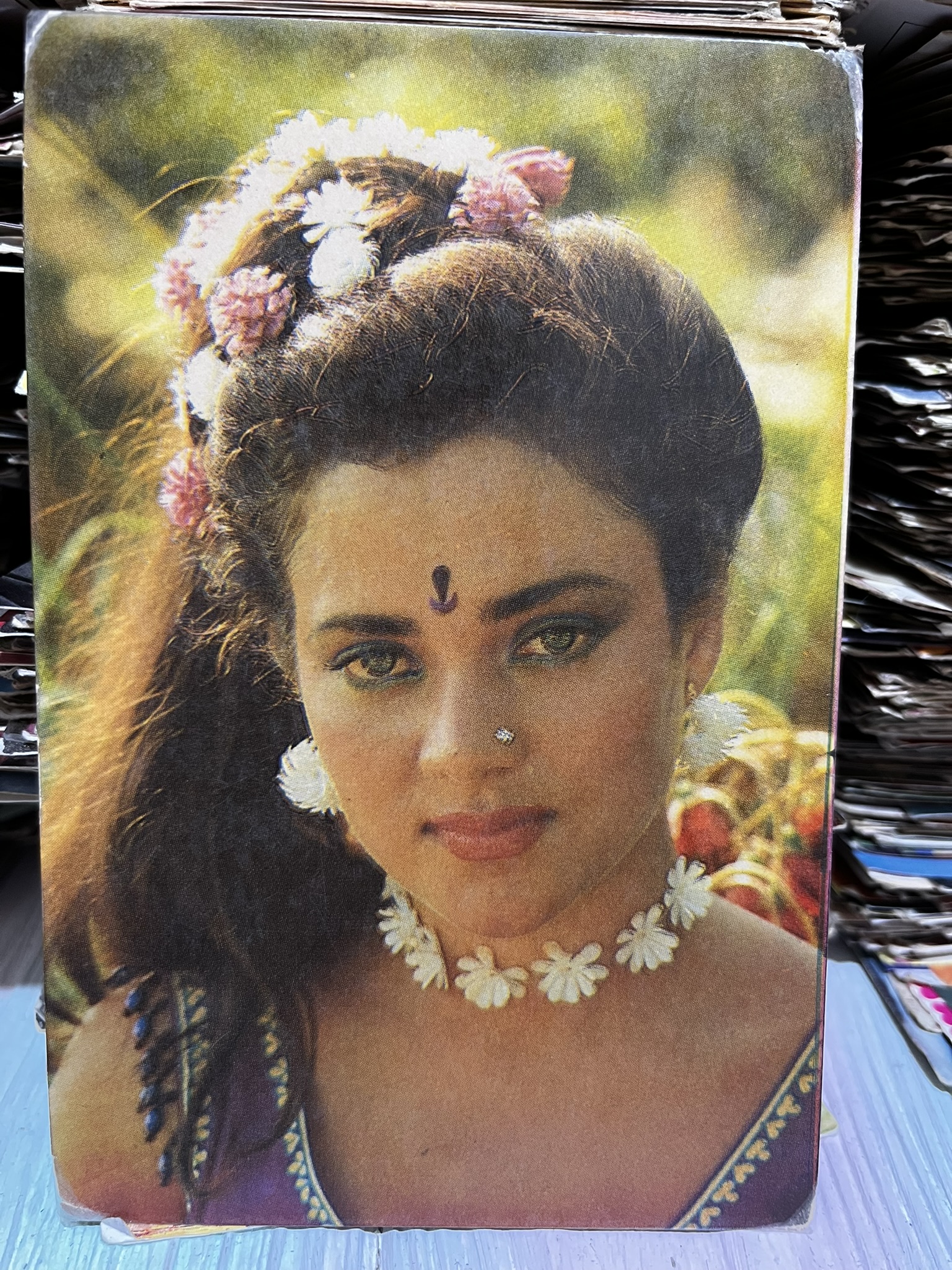Mandakini * Vintage Bollywood Postcard * (Kherani) (WN)