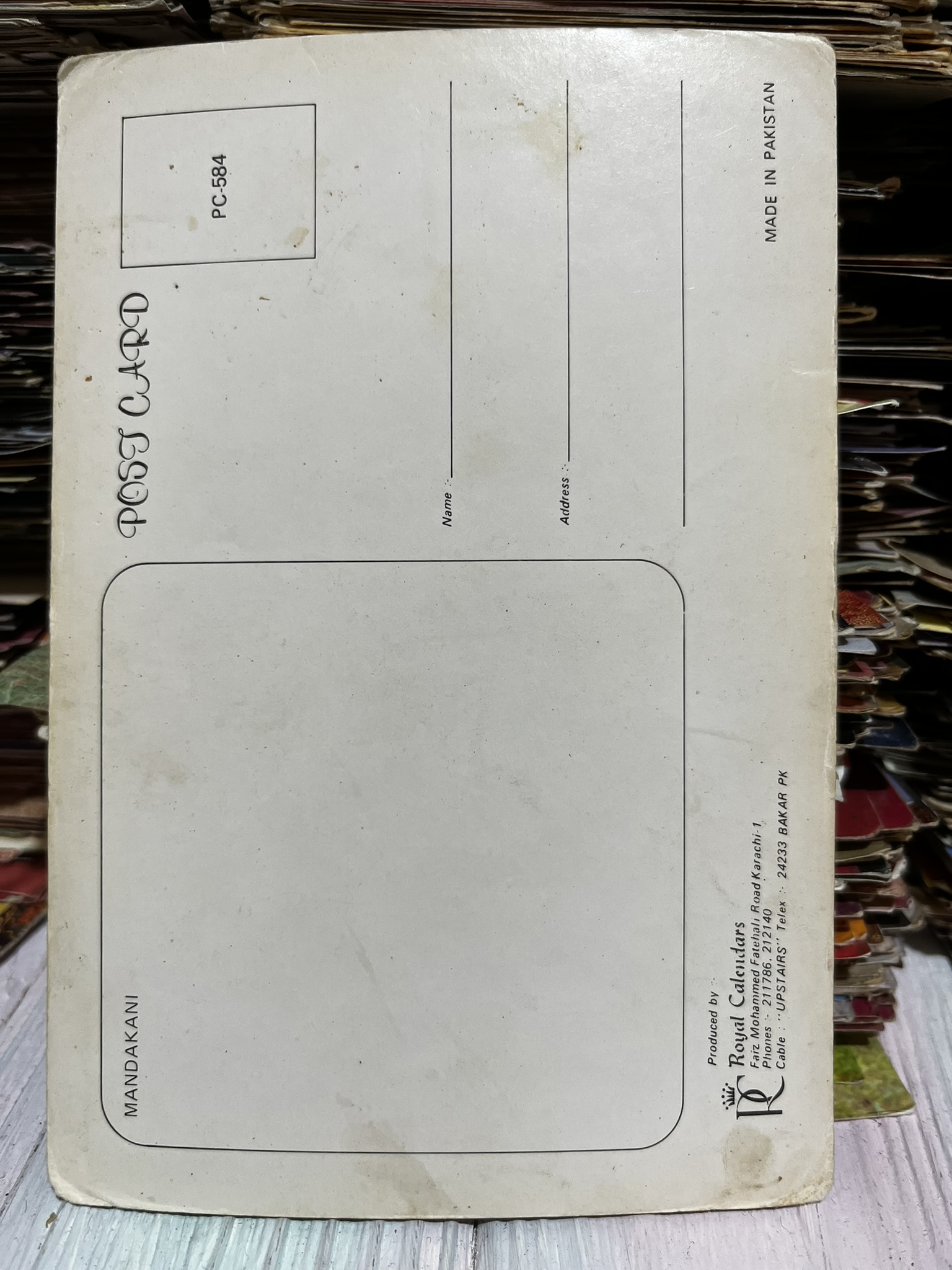 Mandakini * Vintage Bollywood Postcard * (RC) (PC-584) - Image 2