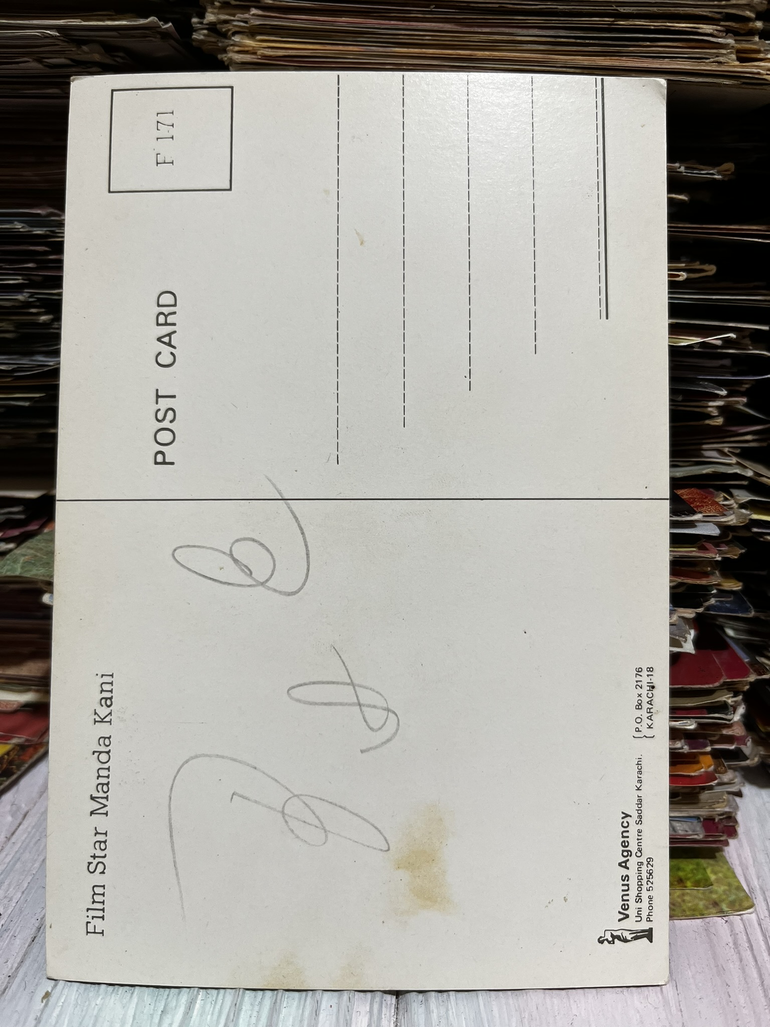 Mandakini * Vintage Bollywood Postcard * (Venus) (f 171) - Image 2