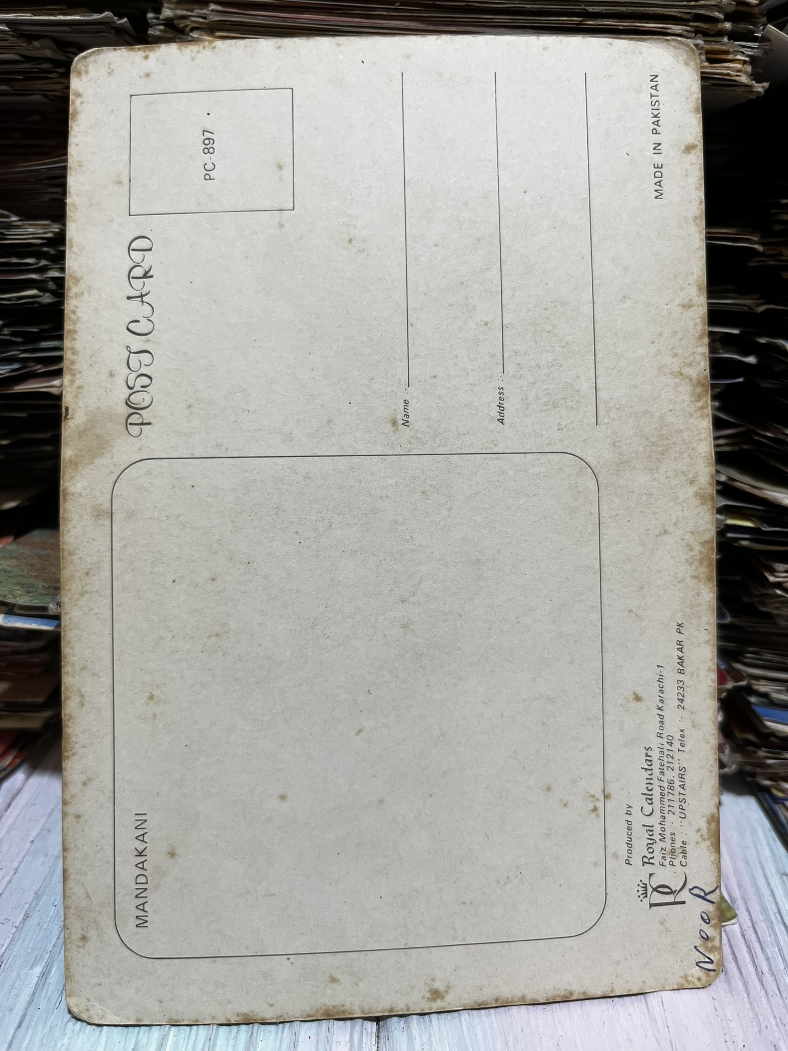 Mandakini * Vintage Bollywood Postcard * (Royal Calendars) (PC-897) - Image 2