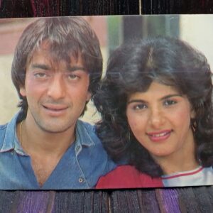 Sanjay Dutt Anita Raj * Vintage Bollywood Postcard * (CP) (WN)