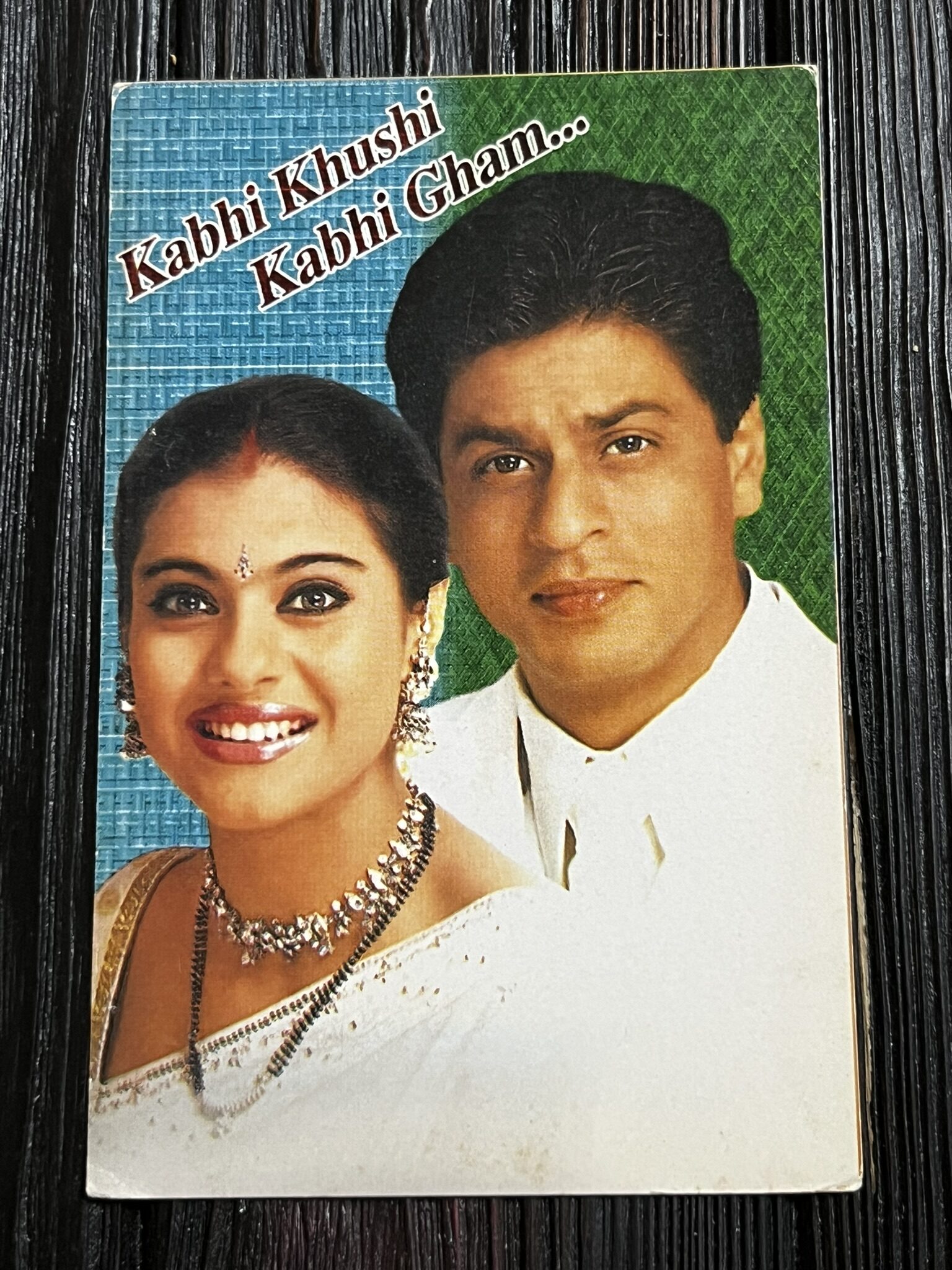 Kajol Devgn Shah Rukh Khan * Vintage Bollywood Postcard * (Paradise) (WN)