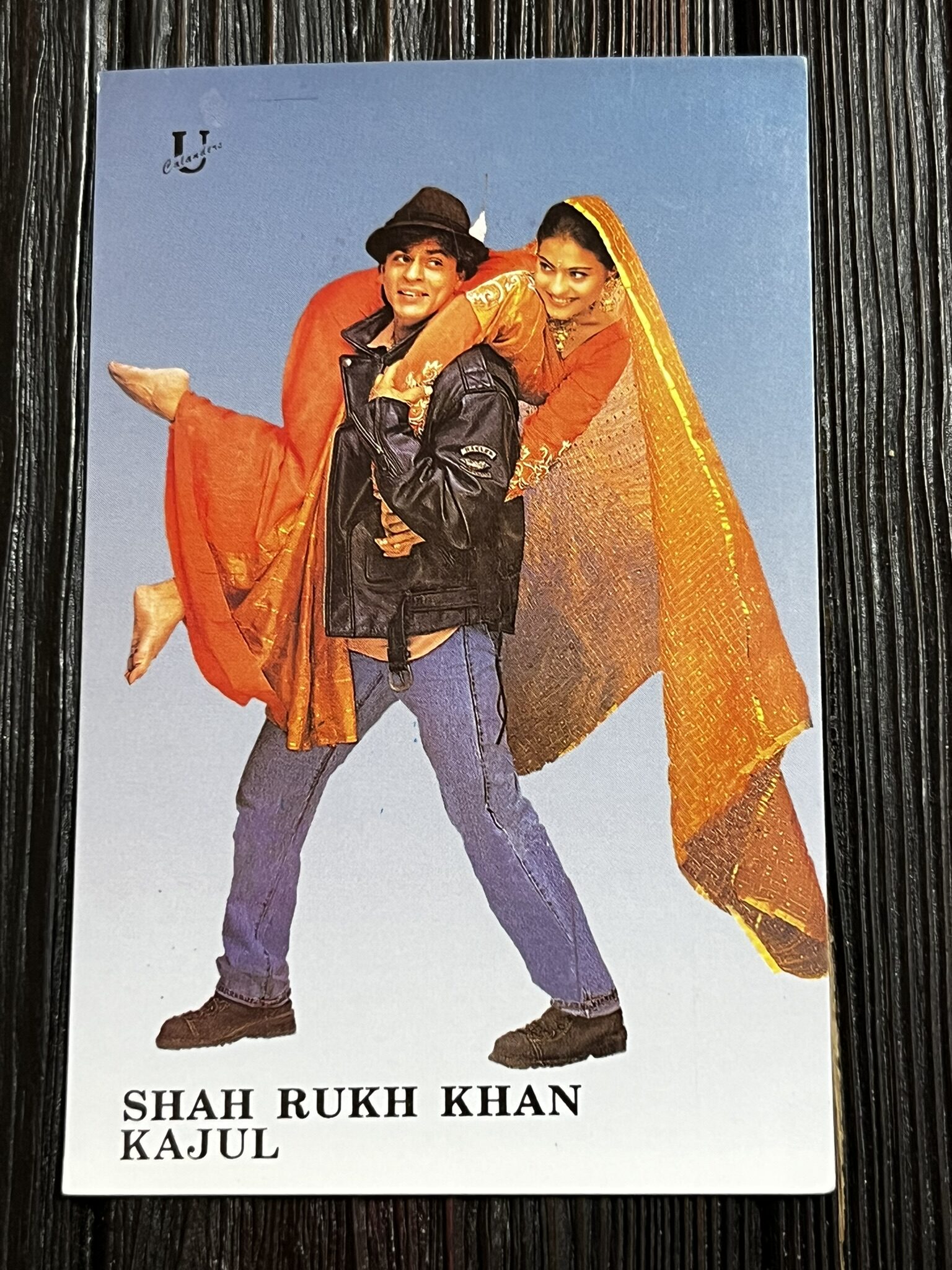 Kajol Devgn Shah Rukh Khan * Vintage Bollywood Postcard * (UC) (WN)