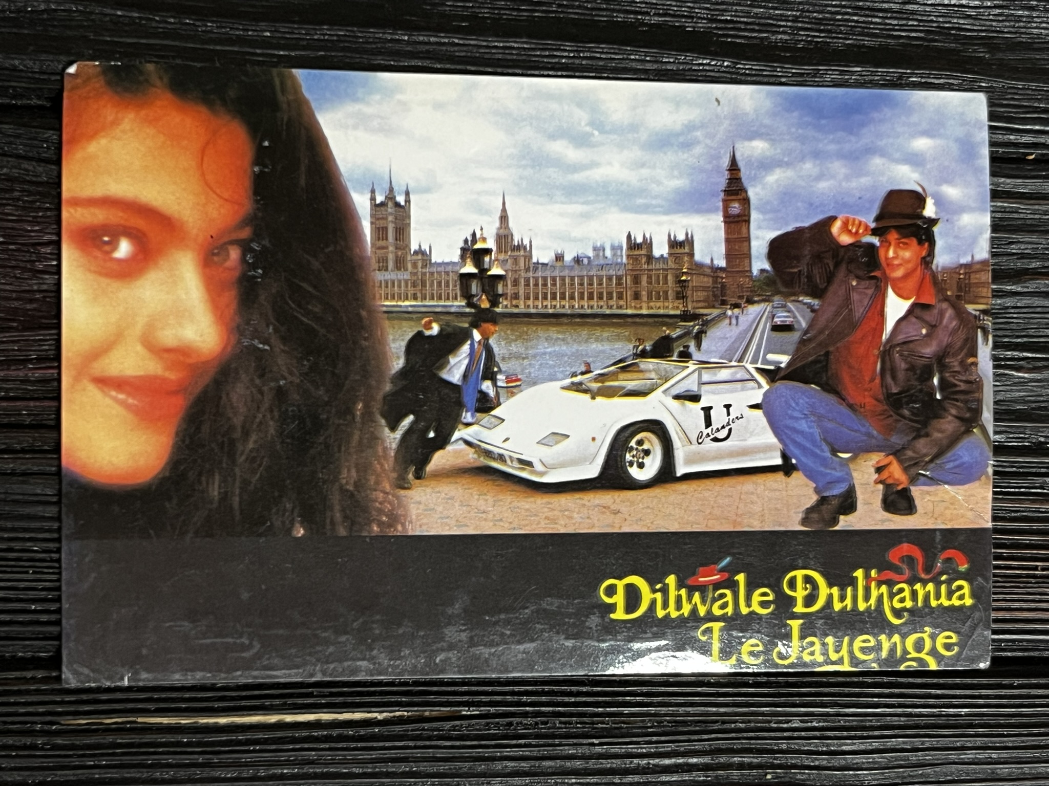 Kajol Devgn Shah Rukh Khan * Vintage Bollywood Postcard * (UC) (WN)
