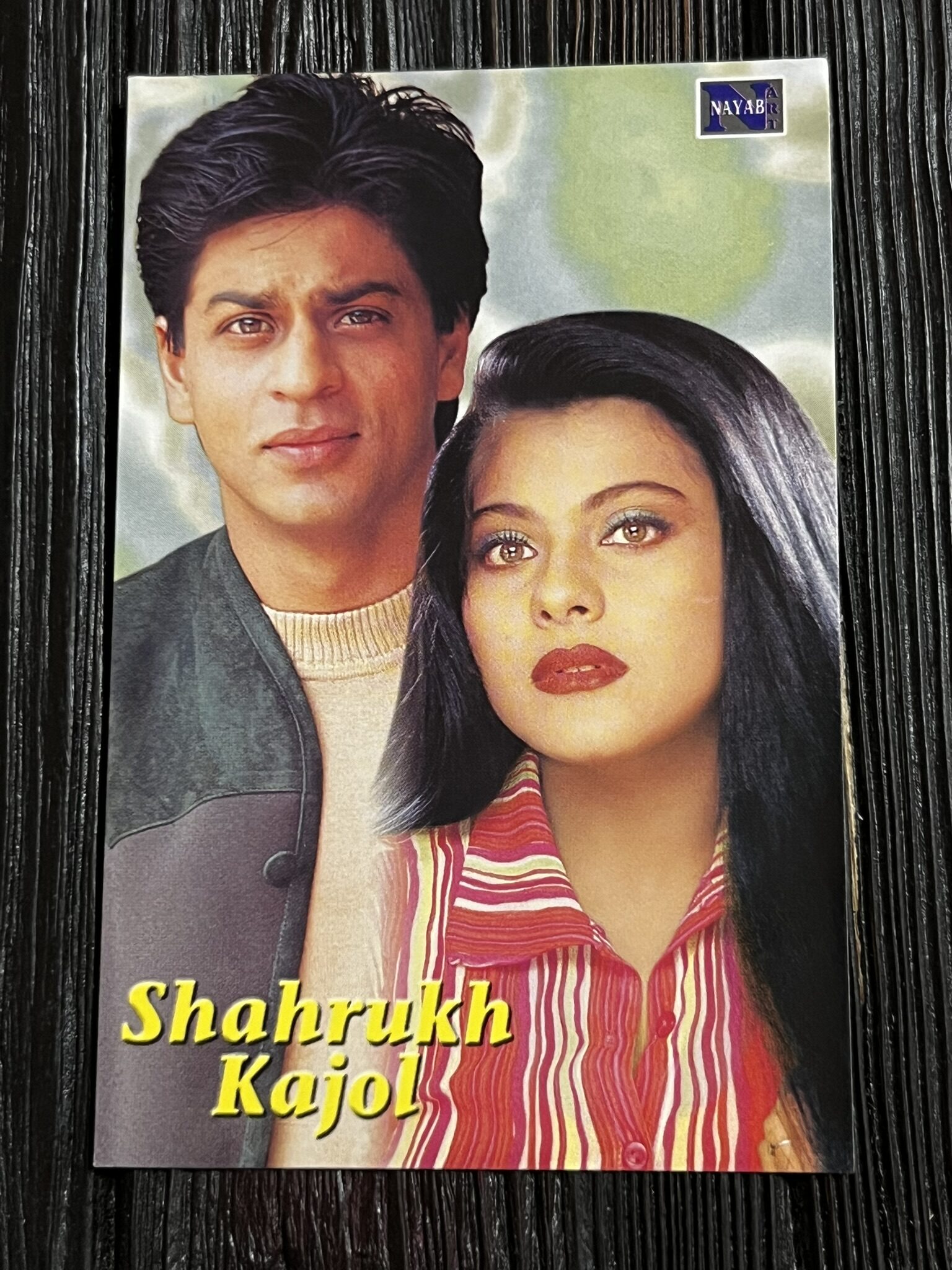 Kajol Devgn Shah Rukh Khan * Vintage Bollywood Postcard * (Nayab) (WN)