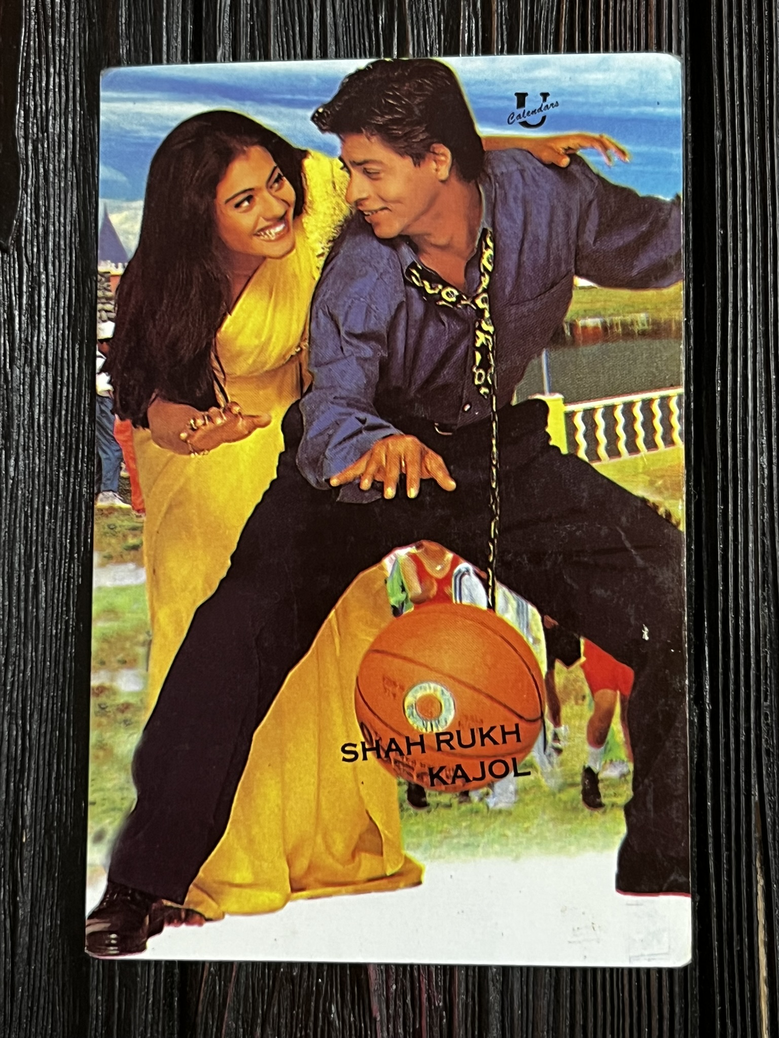 Kajol Devgn Shah Rukh Khan * Vintage Bollywood Postcard * (UC) (WN)