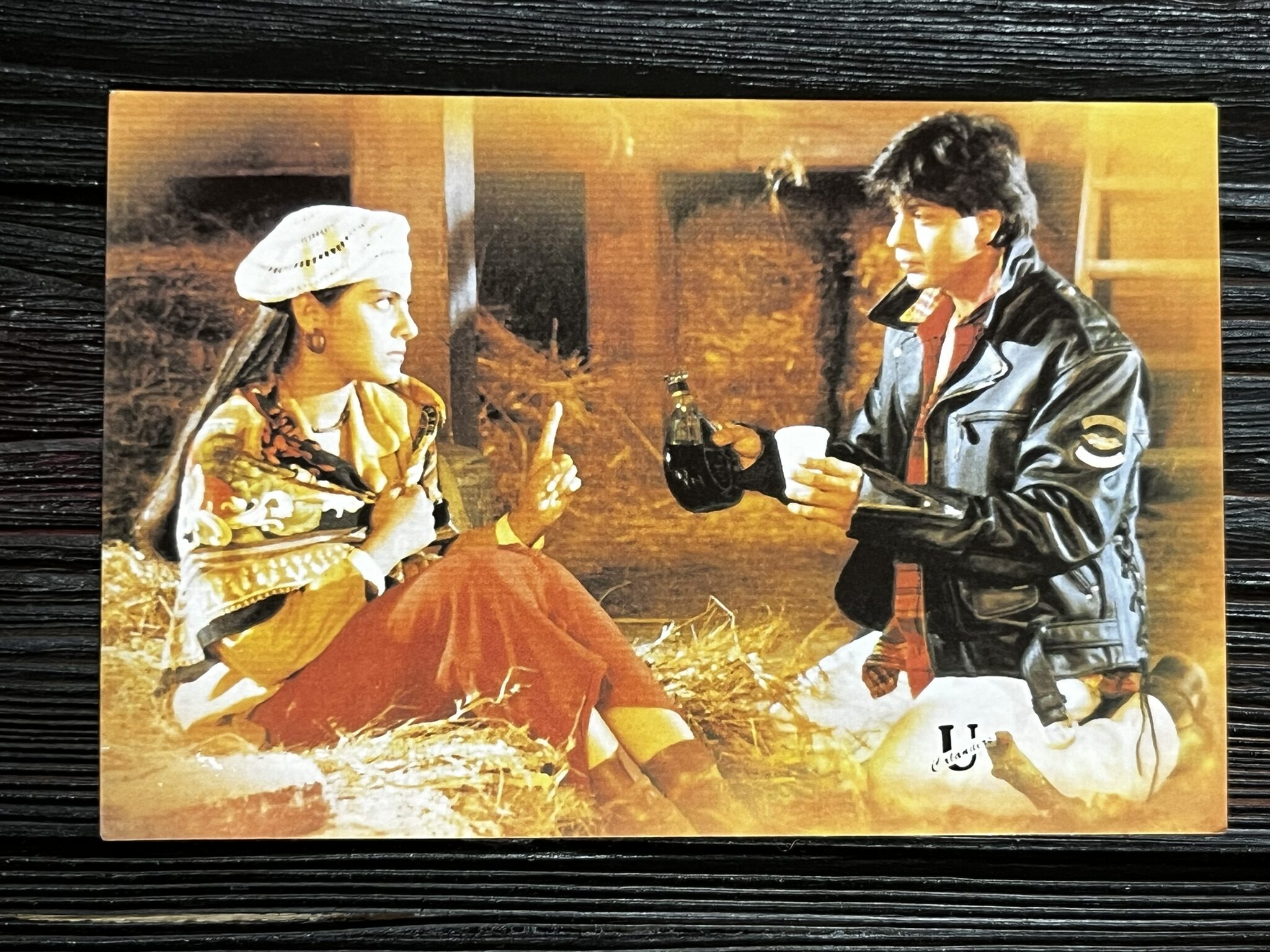 Kajol Devgn Shah Rukh Khan * Vintage Bollywood Postcard * (UC) (WN)