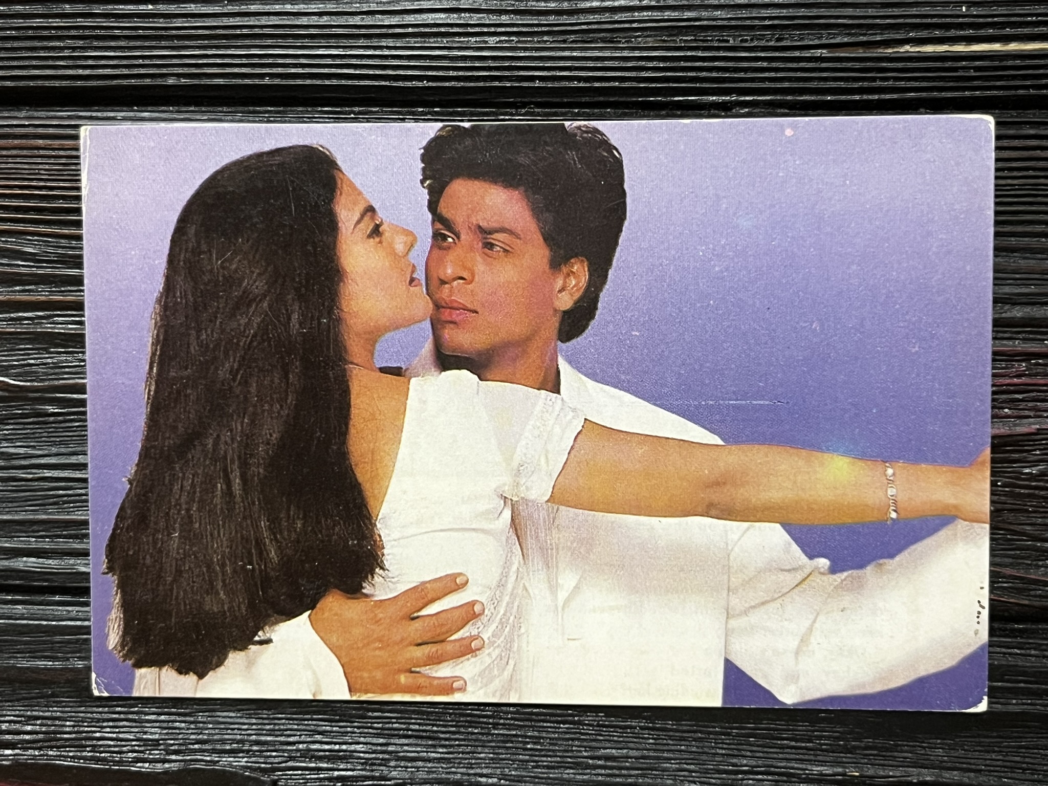 Kajol Devgn Shah Rukh Khan * Vintage Bollywood Postcard * (Twins) (WN)