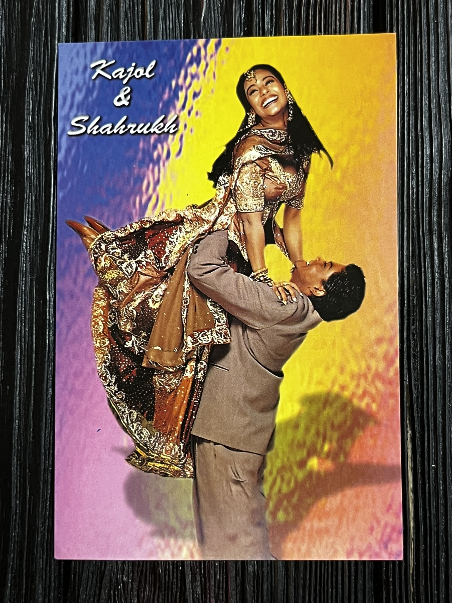 Kajol Devgn Shah Rukh Khan * Vintage Bollywood Postcard * (BR) (WN)