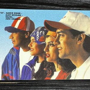Kajol Ajay Devgn Juhi Chawla Aamir Khan * Rare Bollywood Postcard * (RC) (1737)