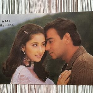 Manisha Koirala Ajay Devgn * Vintage Bollywood Postcard * (UC) (WN)