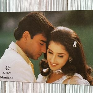 Manisha Koirala Ajay Devgn * Vintage Bollywood Postcard * (UC) (WN)