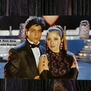 Manisha Koirala Shah Rukh Khan * Vintage Bollywood Postcard * (Ruby) (WN)