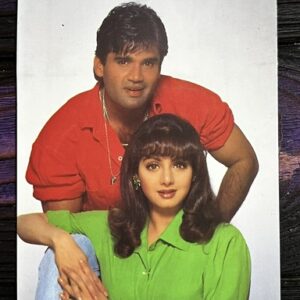 Sridevi Sunil Shetty * Vintage Bollywood Postcard * (PC) (2629)